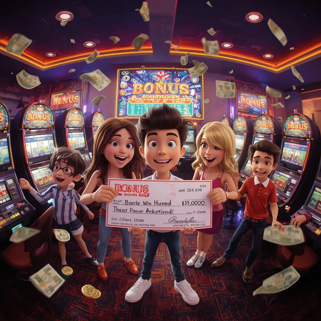 bonus in man's hands at WINMATCH CASINO